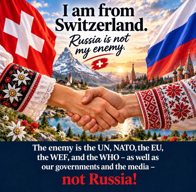 RLogcon's tweet photo. La Russia 
non è mia nemica 🇮🇹
La Russia n’è betg mes #inimi🇨🇭
Russland ist #nicht mein #Feind 🇩🇪
La Russie n'est pas mon ennemi 🇫🇷

In der SCHWEIZ
hat KRIEG #neutrale ERDE verbrannt‼️
Vor 82 Jahren wurde Zürich &amp; Schaffhausen getroffen❓
WAREN die ALLIIERTEN PiILOTEN BESOFFEN❓ https://t.co/GyWMtEzBl7