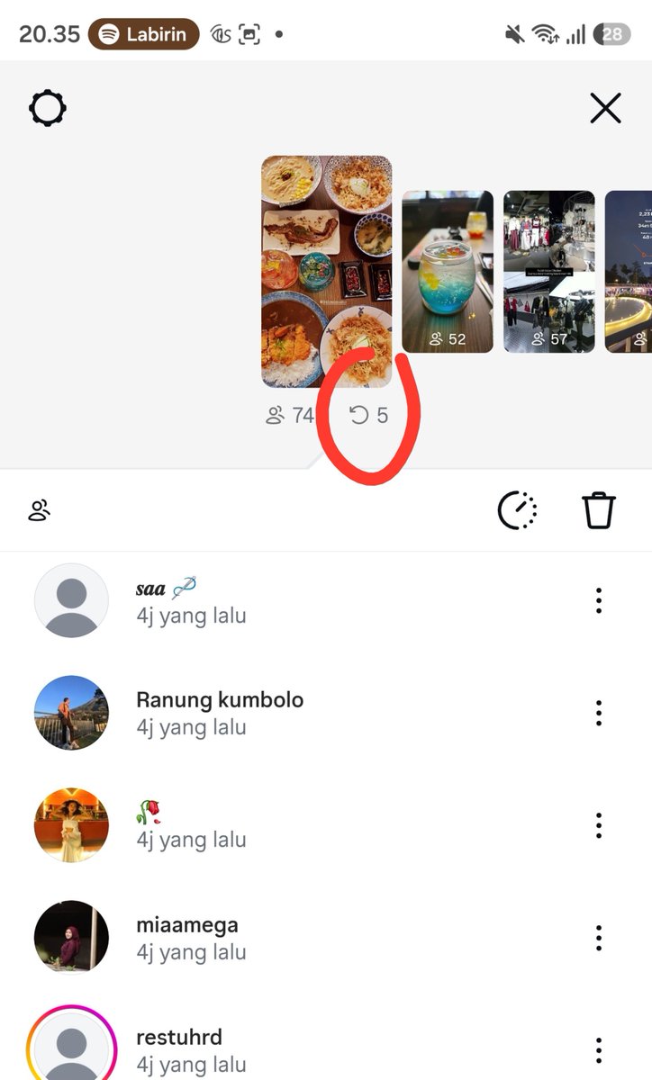 PearlCherry24's tweet photo. Baru pertama kali pake fitur instagram plus, ternyata bisa tau berapa kali igs kita diliat ulang yah?? Sksks

Mana ada 'jam-jam' nya orang liat igs kita itu berapa jam yang lalu. https://t.co/1I2yPquRLL