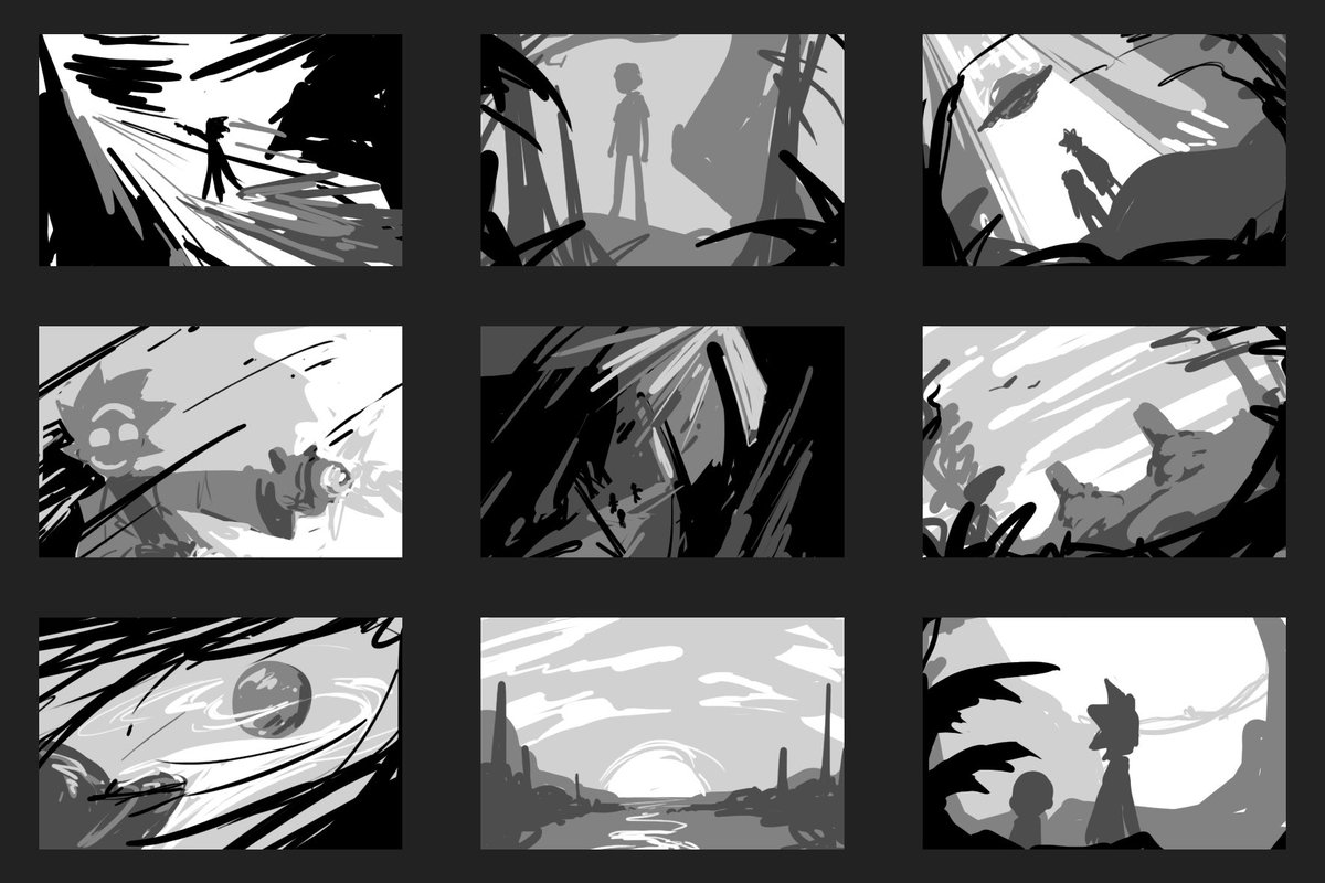 CHUNKSs_'s tweet photo. #rickandmorty thumbnails I did for college https://t.co/cShqf2OrZP
