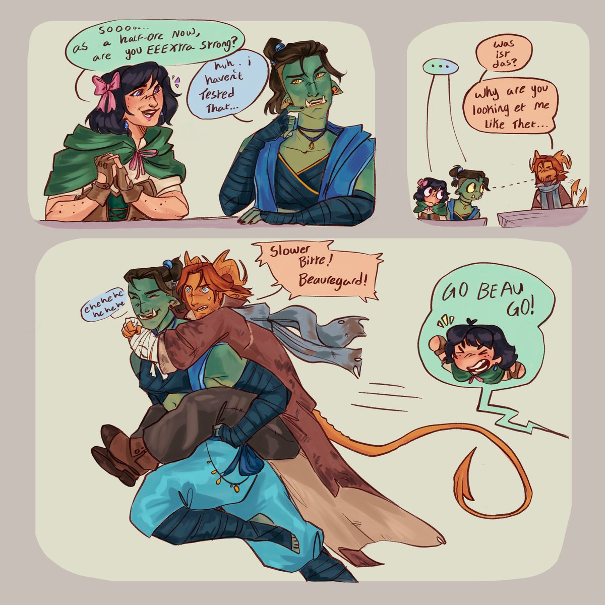 Graakky's tweet photo. SPECIES SWAPPED MIGHTYNEIN SHENANIGANS 
#themightynein #criticalrole #calebwidogast #beauregardlionett #jesterlavorre #buffbeauisbestbeau https://t.co/jdZHQGAFXS