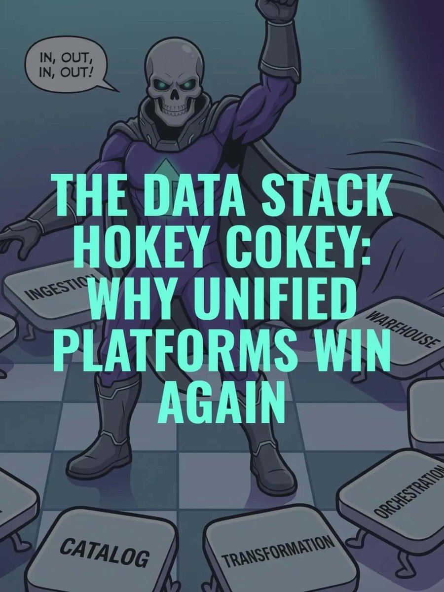 GreyskullData's tweet photo. In, out, in, out. You know the rest. 🕺

Your data stack's favourite dance is back, and every big vendor is doing it at once. New post on why it never ends and how to avoid paying for the shape of the moment.

https://t.co/fV59WSQY0N

#dataengineering #databricks #microsoftfabr… https://t.co/INHWXNBEjJ