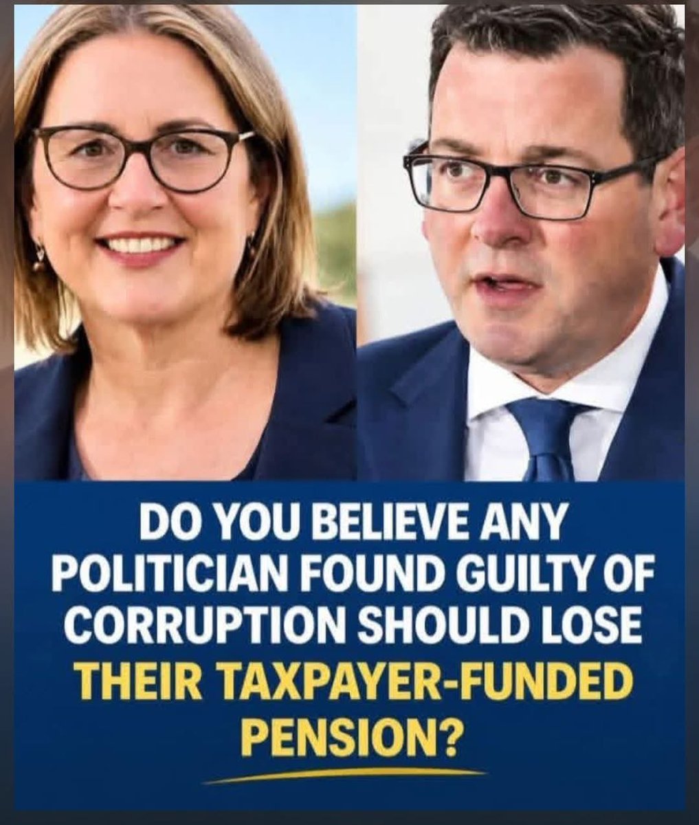 BenjaminBlca's tweet photo. Would you support taking away a taxpayer-funded pension from a politician convicted of corruption? 🤔

YES or NO? 👇

#Australia #AussiePolitics #Politics #Corruption #Taxpayers #PublicMoney #HaveYourSay https://t.co/TRBs0bNeNX
