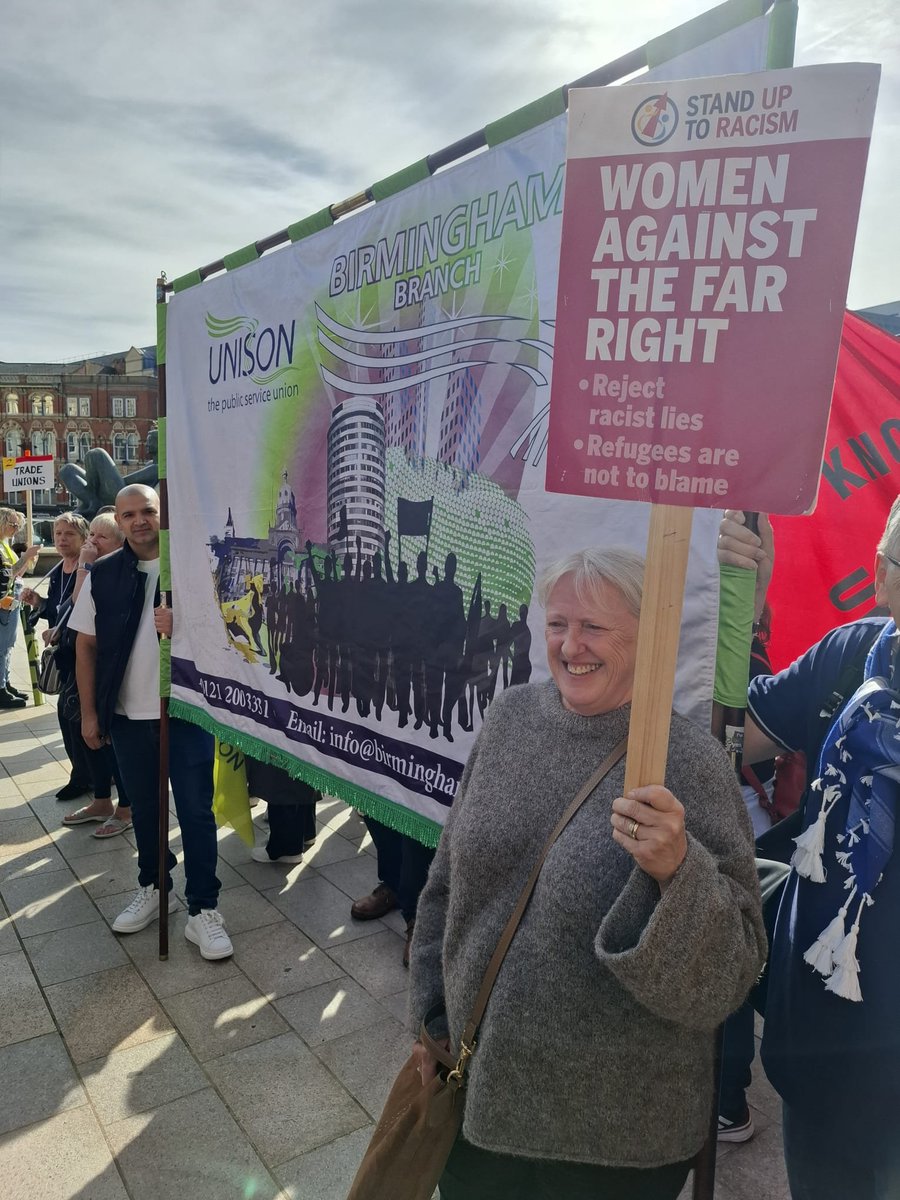 TUCMidlands's tweet photo. Amazingly upbeat positive atmosphere today as trade unions joined the unity march in Birmingham, Speaking up for tolerance, equality and a determination to tackle racism in rhe workplace and wider society. https://t.co/lgPro2zqAn