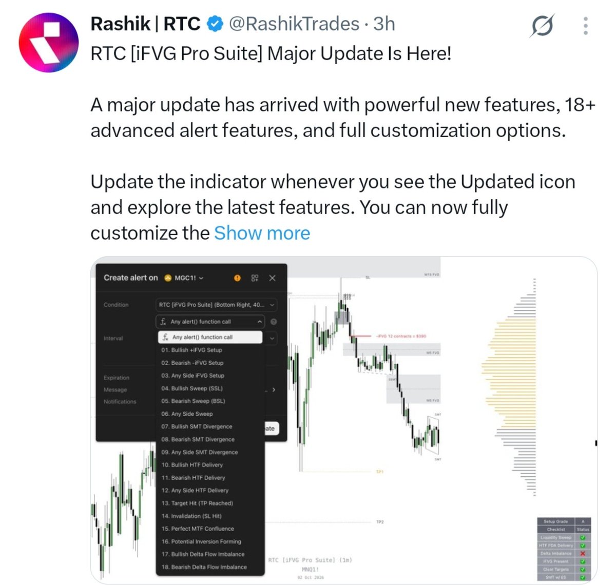 skytrading32936's tweet photo. @RashikTrades you are such a clown 🤡. Yesterday    one guy posted it open source to help the community. Today you copied it selling it like you coded it on your code. https://t.co/7gNDpBKWIK
