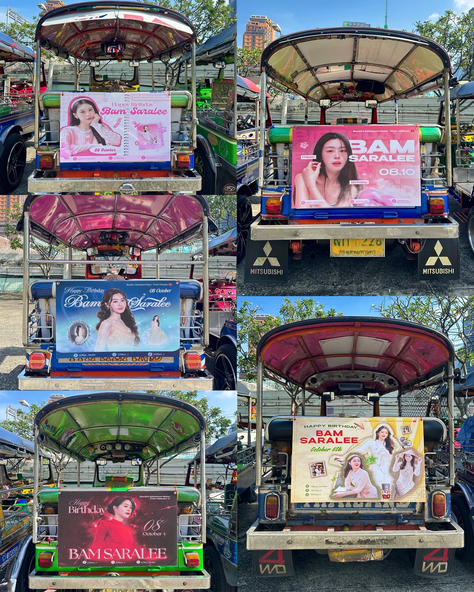 bambinotes_vn's tweet photo. 𝘼𝙙𝙫𝙚𝙣𝙩𝙪𝙧𝙚 𝙉𝙤𝙩𝙚𝙨: 𝙋𝙖𝙜𝙚 𝟐𝟖
𝗕𝗔𝗠 𝗦𝗔𝗥𝗔𝗟𝗘𝗘’𝗦 𝗕𝗜𝗥𝗧𝗛𝗗𝗔𝗬 𝗧𝗨𝗞𝗧𝗨𝗞 𝗣𝗥𝗢𝗝𝗘𝗖𝗧 🇻🇳

Good morning everyoneee ☀️ It's finally Bam's birthday week and our Tuktuk project is officially on the road!!! 

Starting today, 10 tuktuks will be cruising around Bangkok for the whole week to celebrate our birthday girl 💖 If you happen to spot one, don’t forget to snap a pic and tag us na ka~ We'd love to see it 🥰

🗓️: 05 - 11 Oct 2026
📍: Banthatthong Road, MBK, Siam, Central World, China Town 

#BamSaralee #แบมสราลี 
#BamSaralee2026BirthdayProject