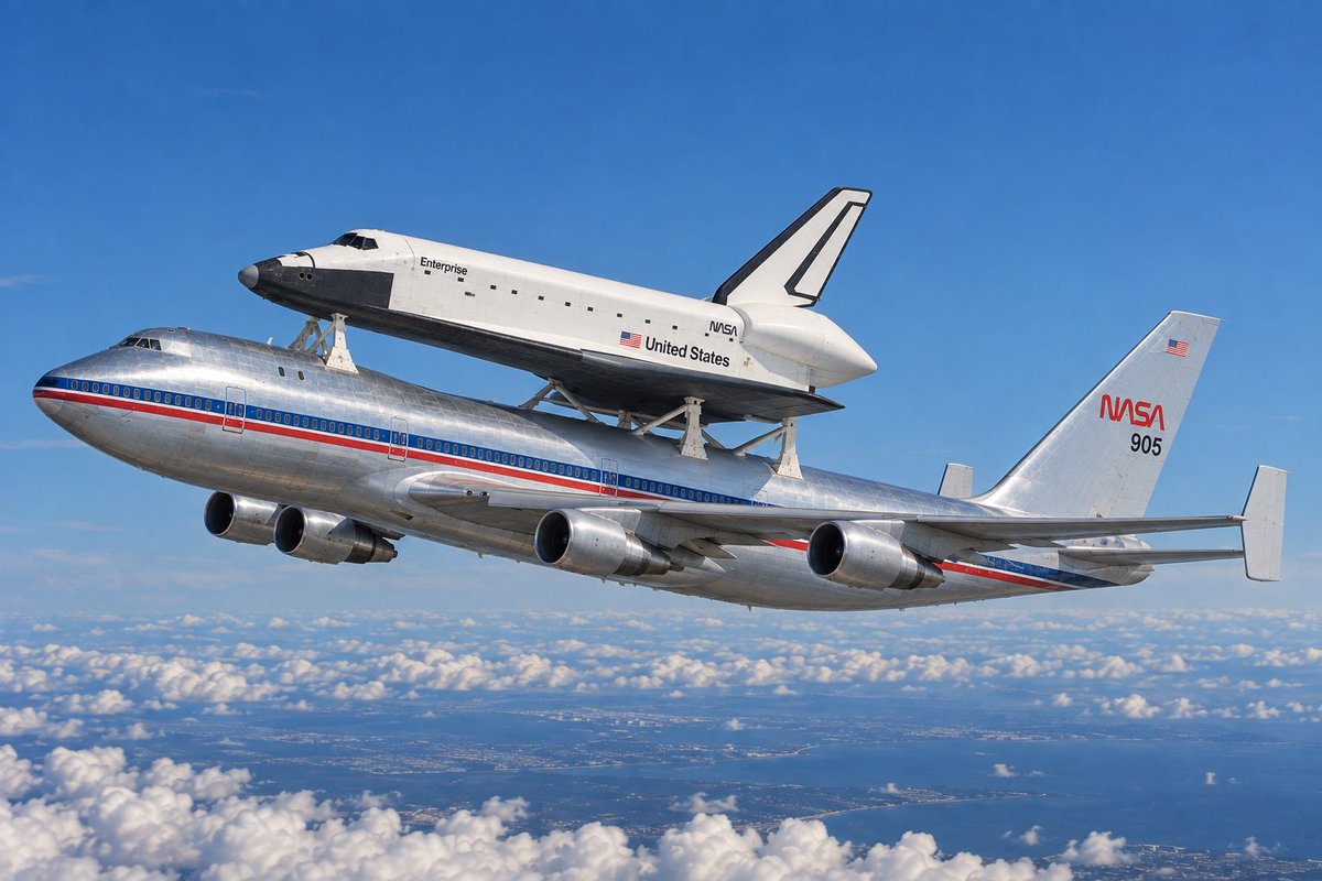 Kowsukewxr1's tweet photo. 700代ってキリ番のネタ豊富なんですよやっと抑えられたので747
２階席とったらガラガラでアテンダントのお姉様とほぼ2人っきりだったことがありますw
絵はスペースシャトル1号機エンタープライズ運搬中ですね(修正点ありますがキリ無いので) https://t.co/ILIBxv5tbt