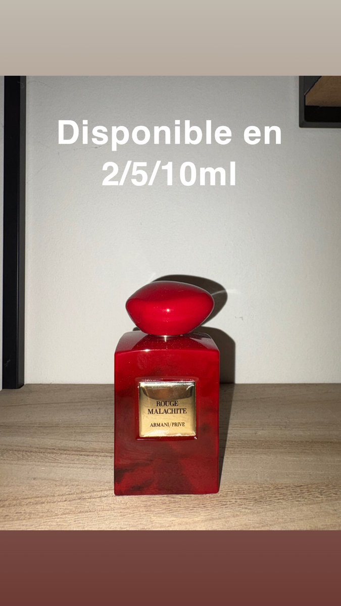 ALScents's tweet photo. Références disponibles en décanté : 

Frédéric Malle - Musc Ravageur 
Frédéric Malle - Portrait of A Lady 
Cartier - Oud &amp; Ambre 
BDK - Vanilla Leather 
Armani Privé - Rouge Malachite 

Prix disponible en bio et en DM

Snapchat 👻: alscents https://t.co/XJmdrIuyaO