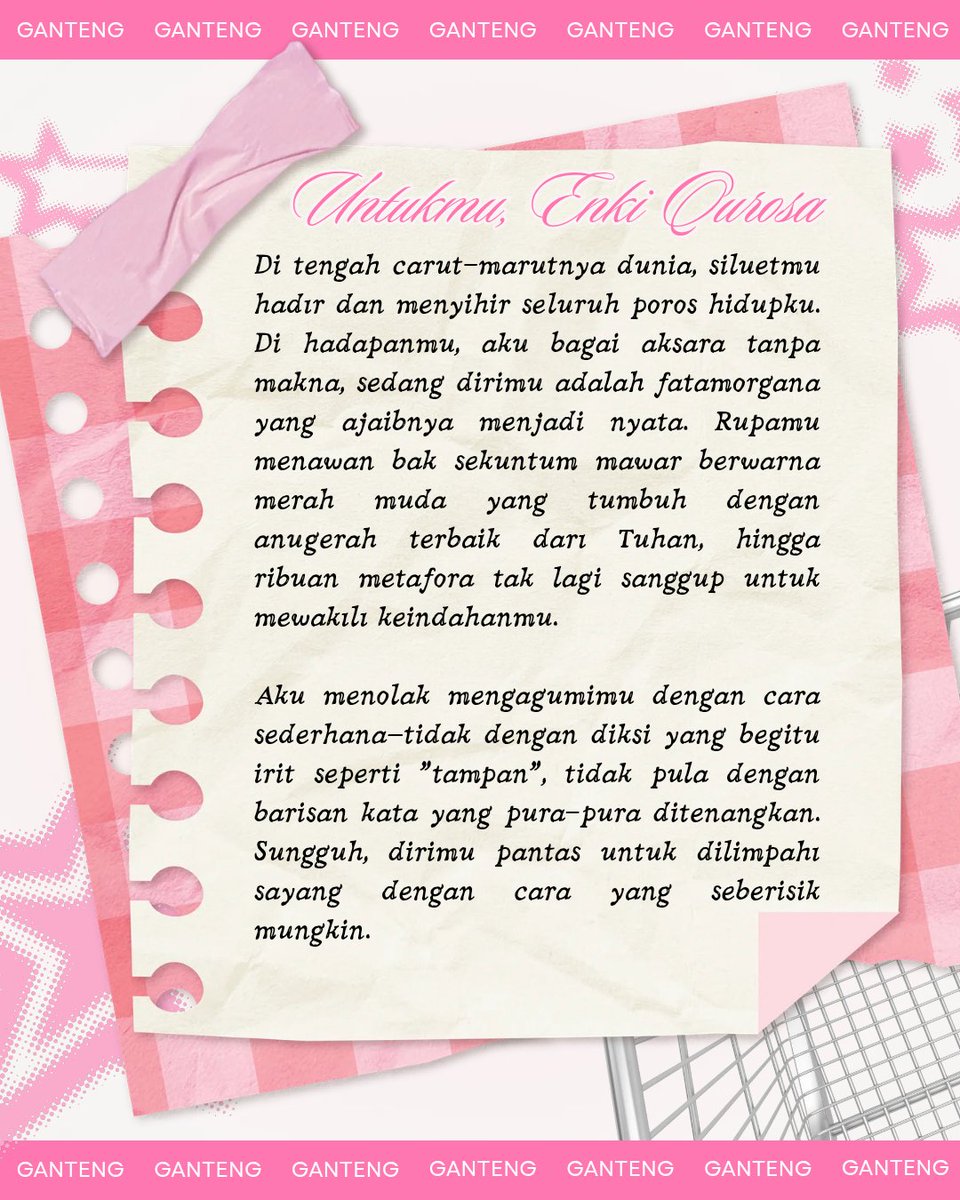 scarasya_'s tweet photo. Amerta 'tuk Sang Puspa.

#Enkific — Tersurat khusus untuk mengabadikan pesona Enki Qurosa.

(Akhirnya bisa upload ini!! el klarif dulu btw tadi kertasnya ijo karena aku gapunya kertas putih di rumah) 😭☝️ https://t.co/Z9ZeeU3LAV