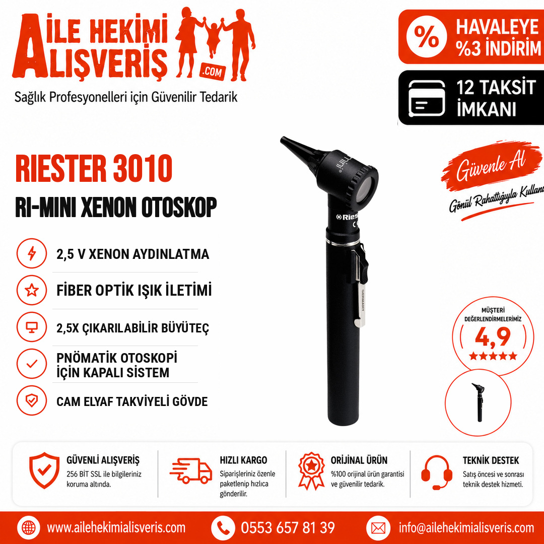 drfsdere's tweet photo. Riester 3010 ri-mini Xenon Otoskop: 2,5 V xenon, fiber optik ışık, 2,5X çıkarılabilir büyüteç, pnömatik otoskopi için kapalı sistem. #Otoskop #Riester #RiesterRiMini #XenonOtoskop #TıbbiCihaz https://t.co/GER1S42Ng1