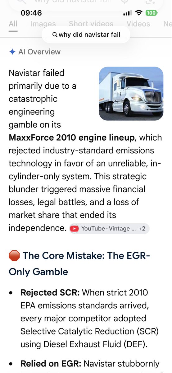 RyghtiousRmblr's tweet photo. @crampell That’s all on Navistar and their stupid engineering choices. https://t.co/1mHikVaj5F