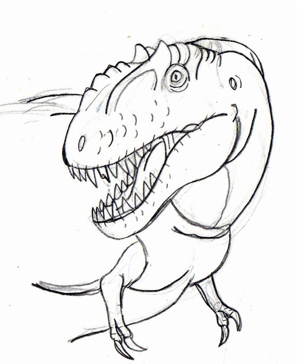 BrandonPilcher's tweet photo. Quick sketch of Tromerosaurus, the new tyrannosaurid from Canada. #dinosaur #prehistoric #sketch #artㅤㅤㅤㅤ https://t.co/ZJbxN0gAIM
