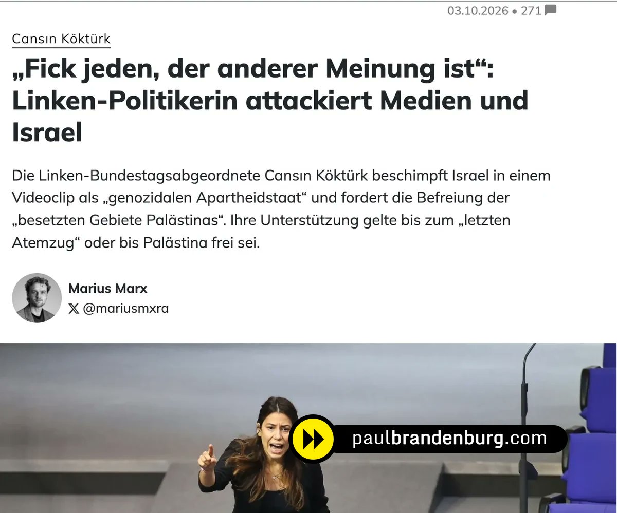 docbrandenburg's tweet photo. Fäkalien & Gewalt: "Migranten"-Abkömmlinge wie Cansin Köktürk und Ferat Kocak sind nicht integrierbar

Die beiden Fäkal- & Gewalt-Proleten Cansin Köktürk und Ferat Kocak (beide Abgeordnete der "Linkspartei" @dieLinke) beweisen: Weder Schulabschluss, ein Pass oder gar ein Bundestagsmandat machen aus zivilisationsunwilligen "Migranten"-Abkömmlingen Mitglieder einer westlichen Gesellschaft. Sie wollen das offenkundig auch nicht sein. Sie stehen für organisierte Kriminalität, Gewalt, die Verachtung unserer Kultur und die völlige Verrohung unserer Gesellschaft.

Weshalb dulden wir Deutschland-Hasser wie diese massenhaft in unserem Land? Sie wollen nicht mit uns leben und werden es auch niemals. Remigration mit Ausbürgerungen ist die einzige Alternative zur Vernichtung unserer Kultur.