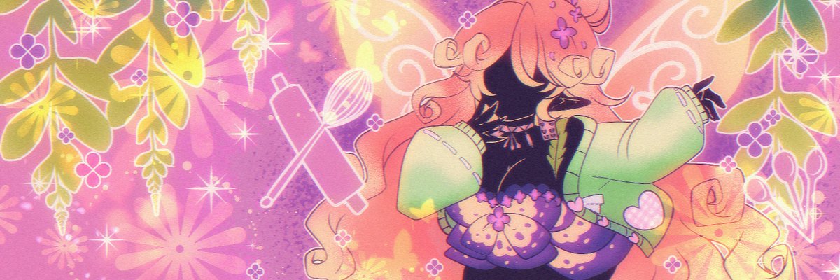 ToribearArt's tweet photo. Some more 90s eyecatch banners from this week~ 🦋🌙 https://t.co/CzSuOdtvch