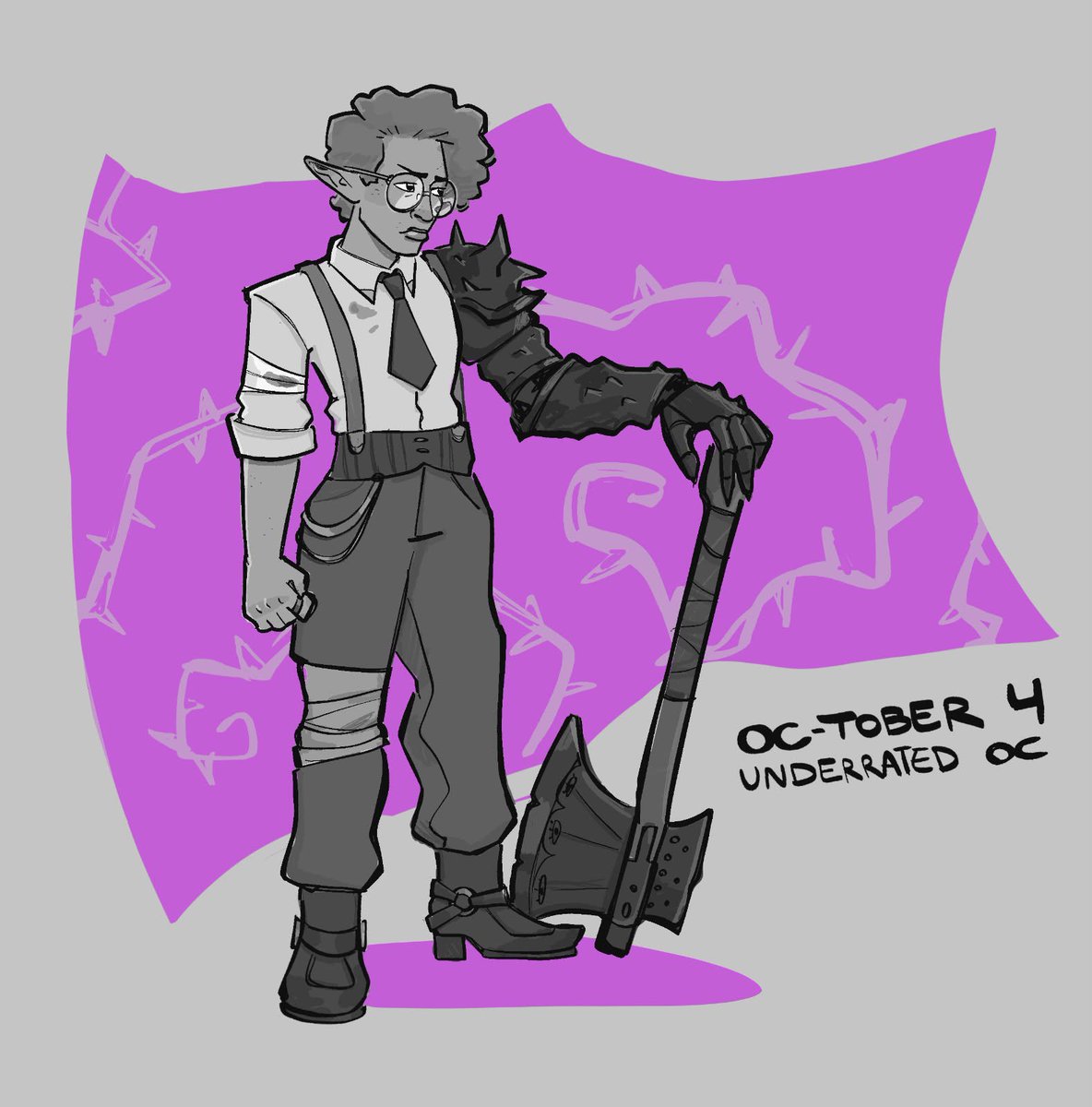 astralsodas's tweet photo. #OC-TOBER DIA 4!! 
junto a Gideon, mi primer personaje de dnd, que cree en en el 2022, creo? le extraño. https://t.co/oIMaIjQhHO