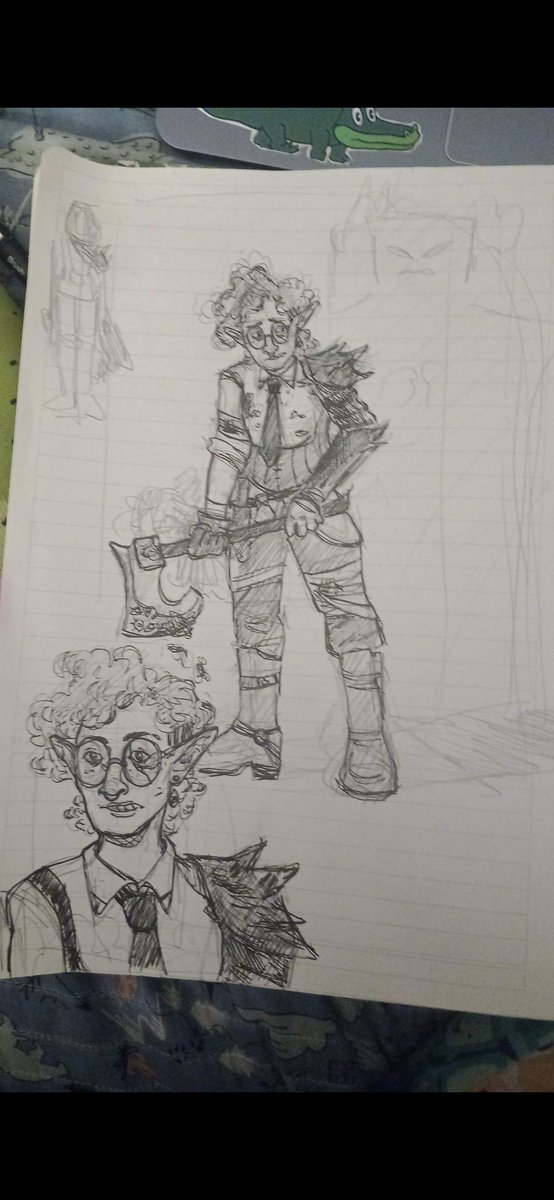 astralsodas's tweet photo. #OC-TOBER DIA 4!! 
junto a Gideon, mi primer personaje de dnd, que cree en en el 2022, creo? le extraño. https://t.co/oIMaIjQhHO