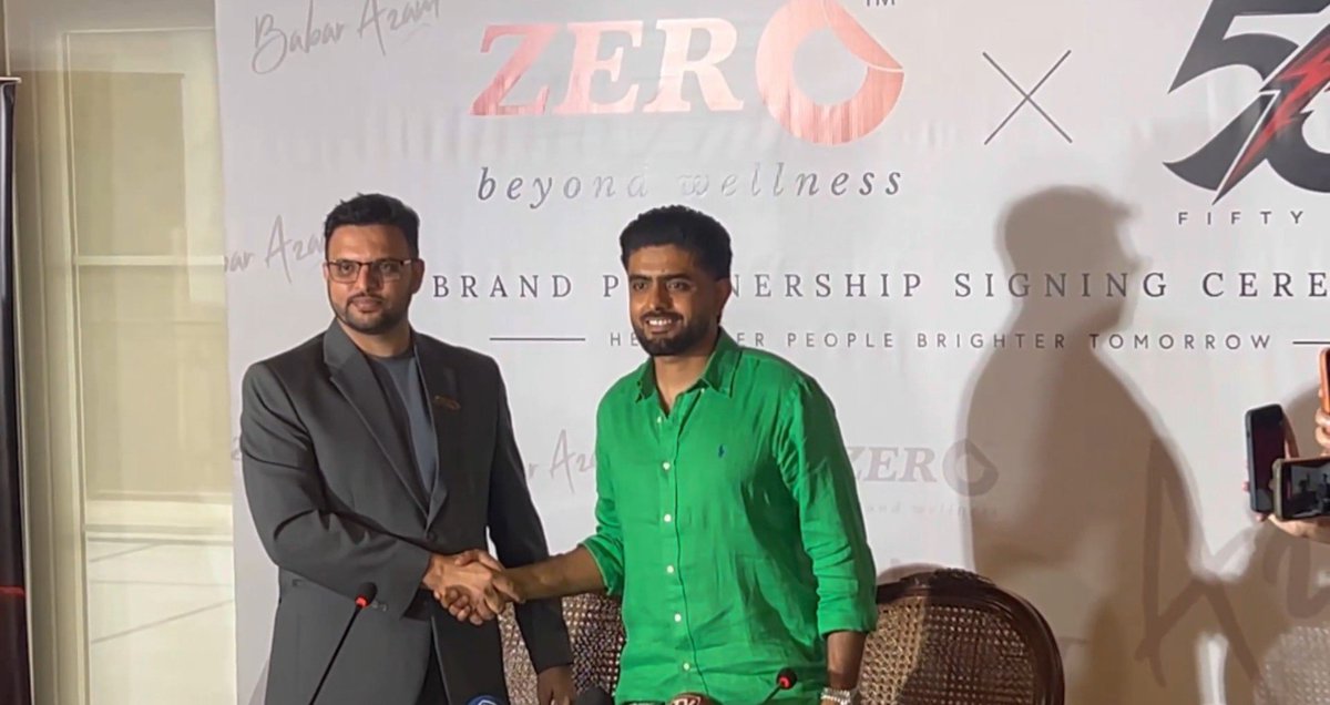 HassanAbbasian's tweet photo. Babar Azam has launched his own company in a Pship with Zero Lifestyle! 

Babar-branded watches and earbuds are coming 😋 https://t.co/0fXXniijKq