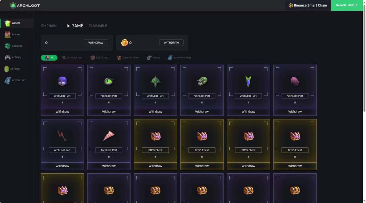 archlootOS's tweet photo. The adventure continues, and your gear and loot keep piling up.

🎒 Extra gear?
💰 Rare loot?
🔄 Looking to trade for the resources you need?

Head to the ArchLoot official website and start trading anytime!

Explore, battle, collect, and trade—
make every piece of loot count. ✨ https://t.co/NLBmY4VnoT