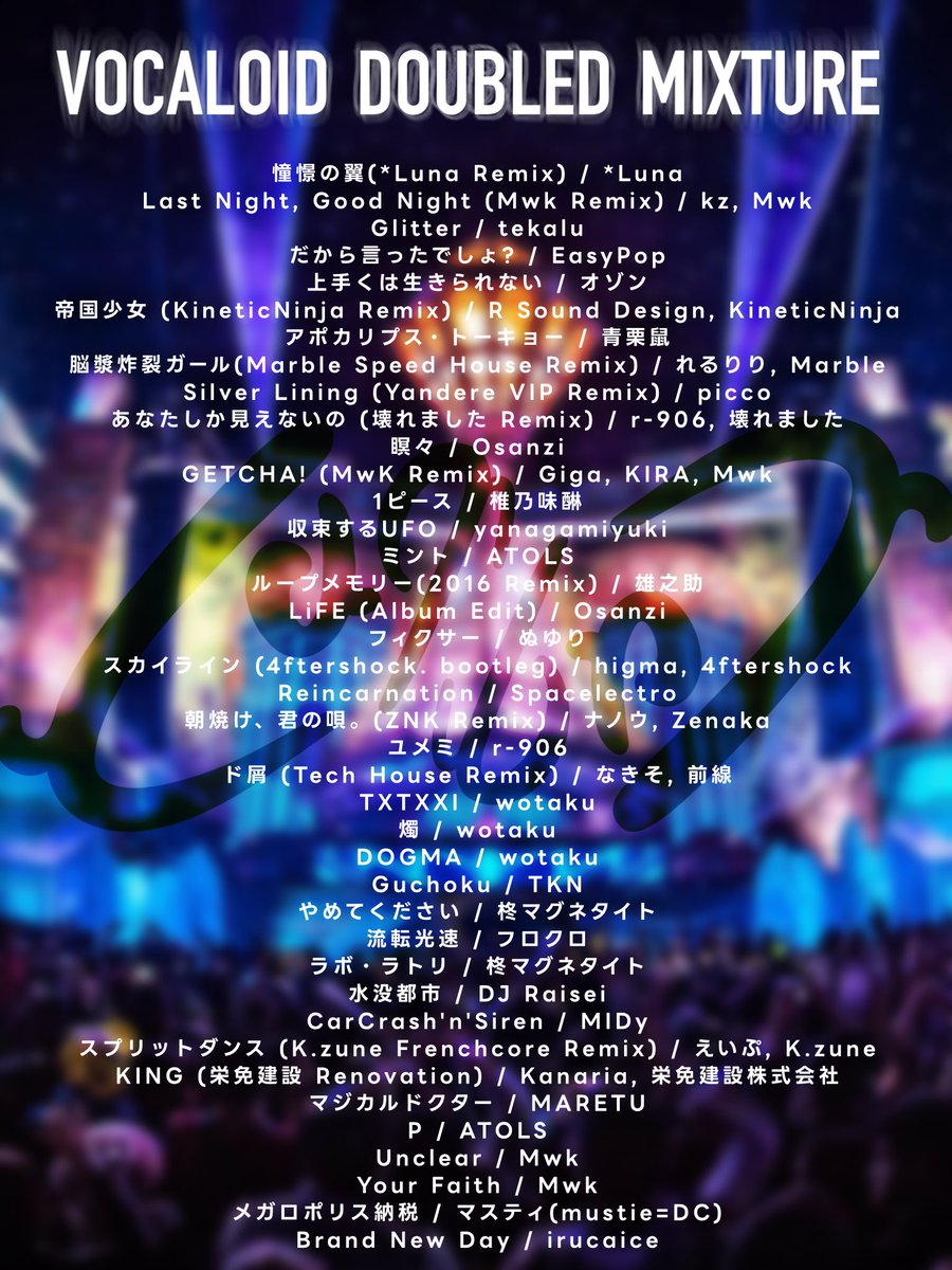Cumber___999's tweet photo. 【実績報告】

#ダブミク ありがとうございました‼️
EDMと愛は地球を救う🌎

⬇️こちらが本日のセトリです⬇️ https://t.co/tHd4nW2xLm