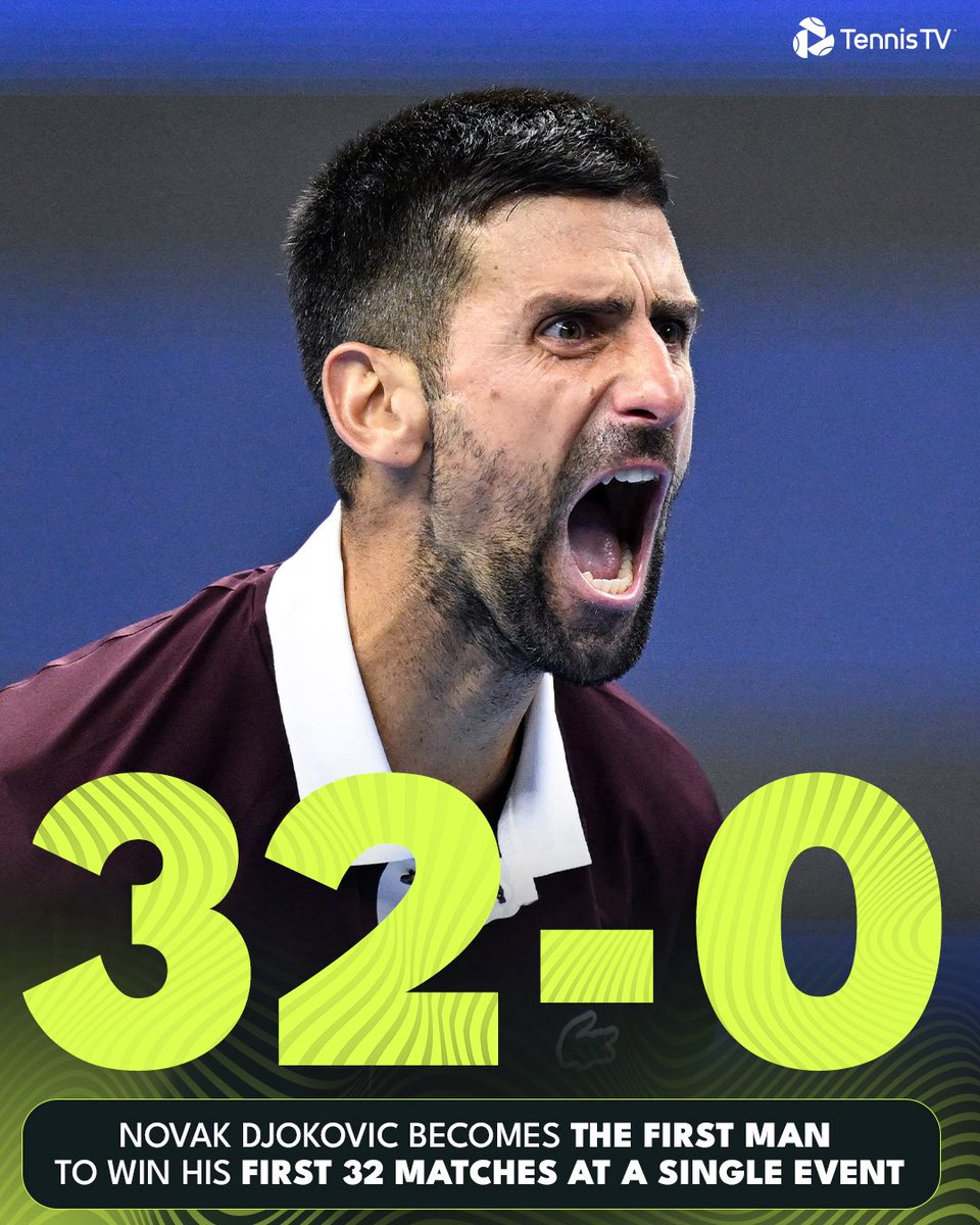 TennisTV's tweet photo. 32-0. https://t.co/9gvjGHhW1Z