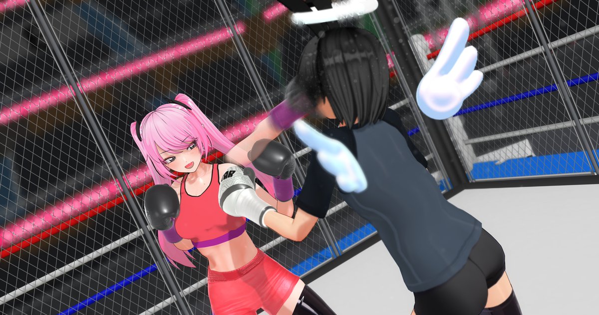 EugKhoo's tweet photo. COM3D2 
Boxing match between the Mutsumi Sister and Younger Maigochi.
Maigochi accepted to jobber position to promote the Mutsumi sisters debut match

Mutsumi sisters, Meruru and Raimu belongs to https://t.co/Zuii4SZYfG

Mutsumi sisters VS Maigochi #pixiv https://t.co/wc3YNtj4nD https://t.co/zLjNho1P5z