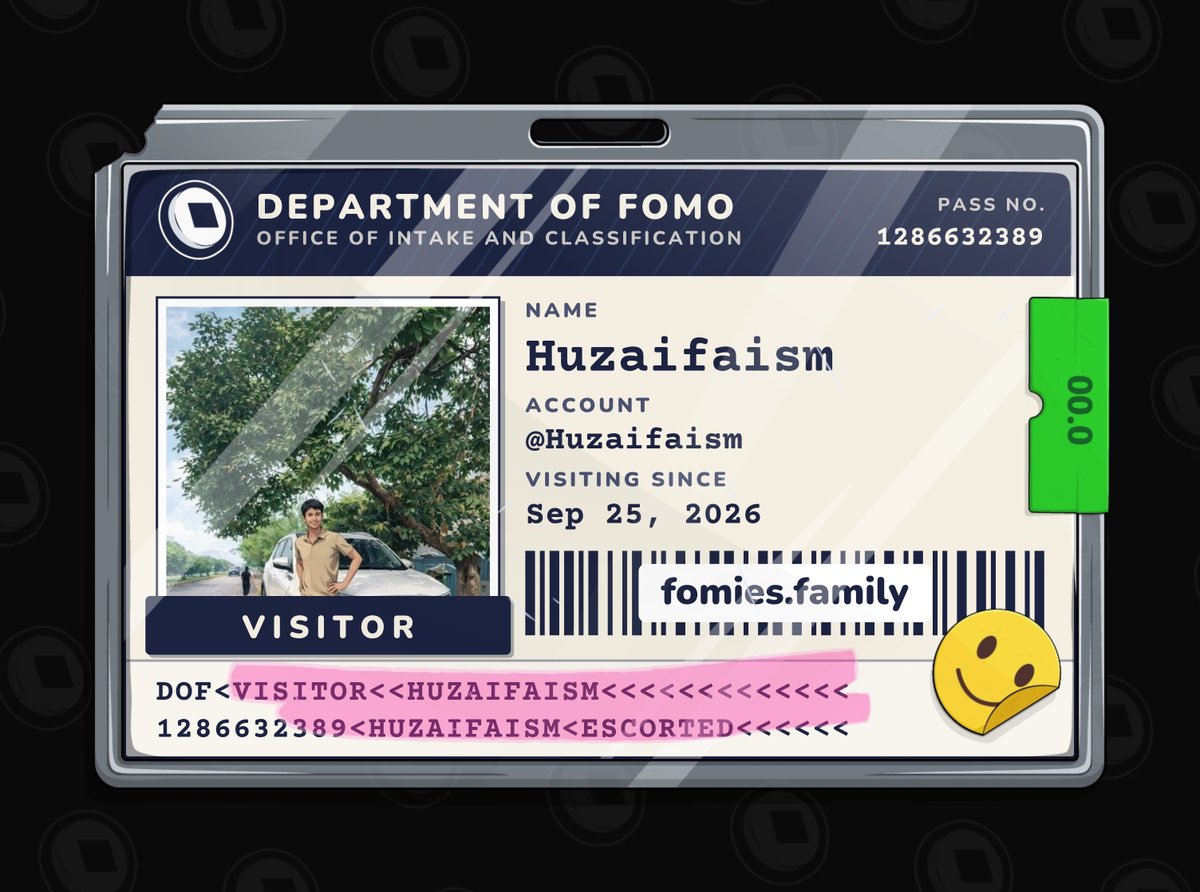 Huzaifaism's tweet photo. good evening guys.

back at the @FomiesNFT waiting room again.

at this point, i am not even sure whether i am waiting for the pass or just enjoying the whole experience.

the office setup, the case files, the little details everywhere... it feels like the project. https://t.co/PCNSZCq25q