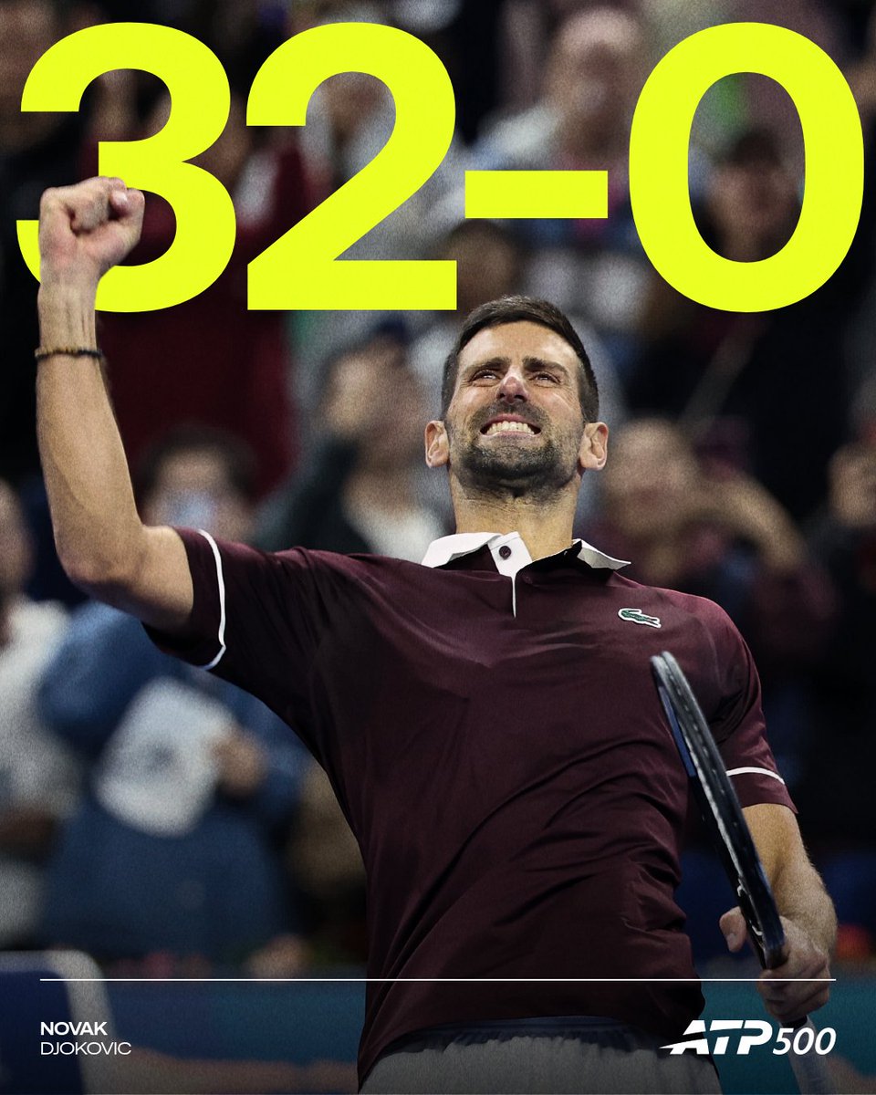 ATPTour_ES's tweet photo. 𝗜𝗠𝗣𝗘𝗖𝗔𝗕𝗟𝗘 💫

🇷🇸 @DjokerNole se convierte en el primer hombre de la Era Abierta en ganar sus primeros 32 partidos en un mismo evento.

@ChinaOpen | #ChinaOpen https://t.co/LksaJDcqni