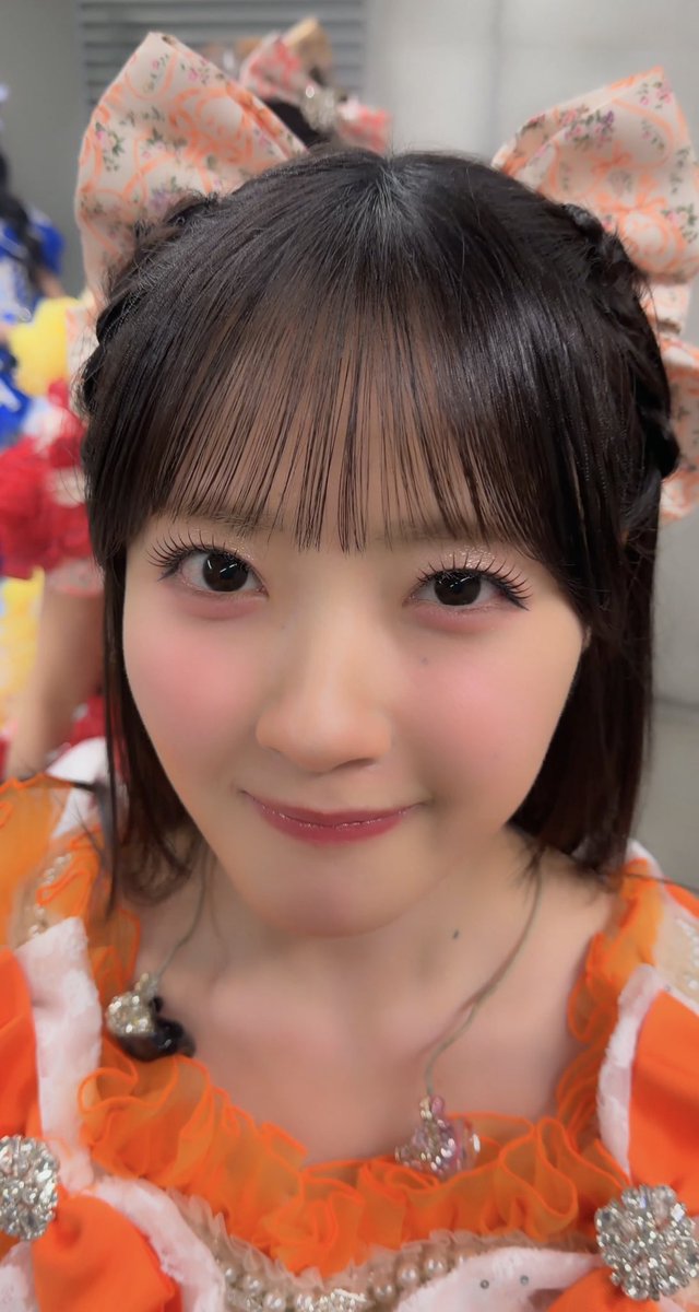 madinin's tweet photo. そんな中でも我が推し🧡
すでに最初のツンからツンしきれてないのがかわいいぞー！🧡
そのあとのにっこりもかわいすぎー！🧡
そして今日の髪がちゅるんちゅるんすぎや！🧡

#川本笑瑠 https://t.co/PwvpJX0o2J