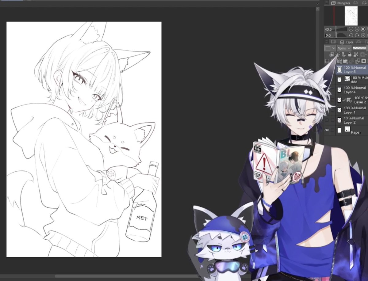 Tomoe_VT's tweet photo. From yesterday’s stream! I drew my viewers! 🎨✨

You wanna be drawn by me live?  
Follow me on the purple app & check the comments!  
I host raffles for logos, mascots, and Skeb-style art of your OC 🤲🏻💙

Please support real artists.  
I work so hard to create and connect, but it’s tough seeing what often goes viral.. 

My dream is to reach people who value the heart put into art—not just a trend.  
Your support means everything. Let’s grow a community that cares.
♡ + ↻ if you believe in artists like me! 🥹