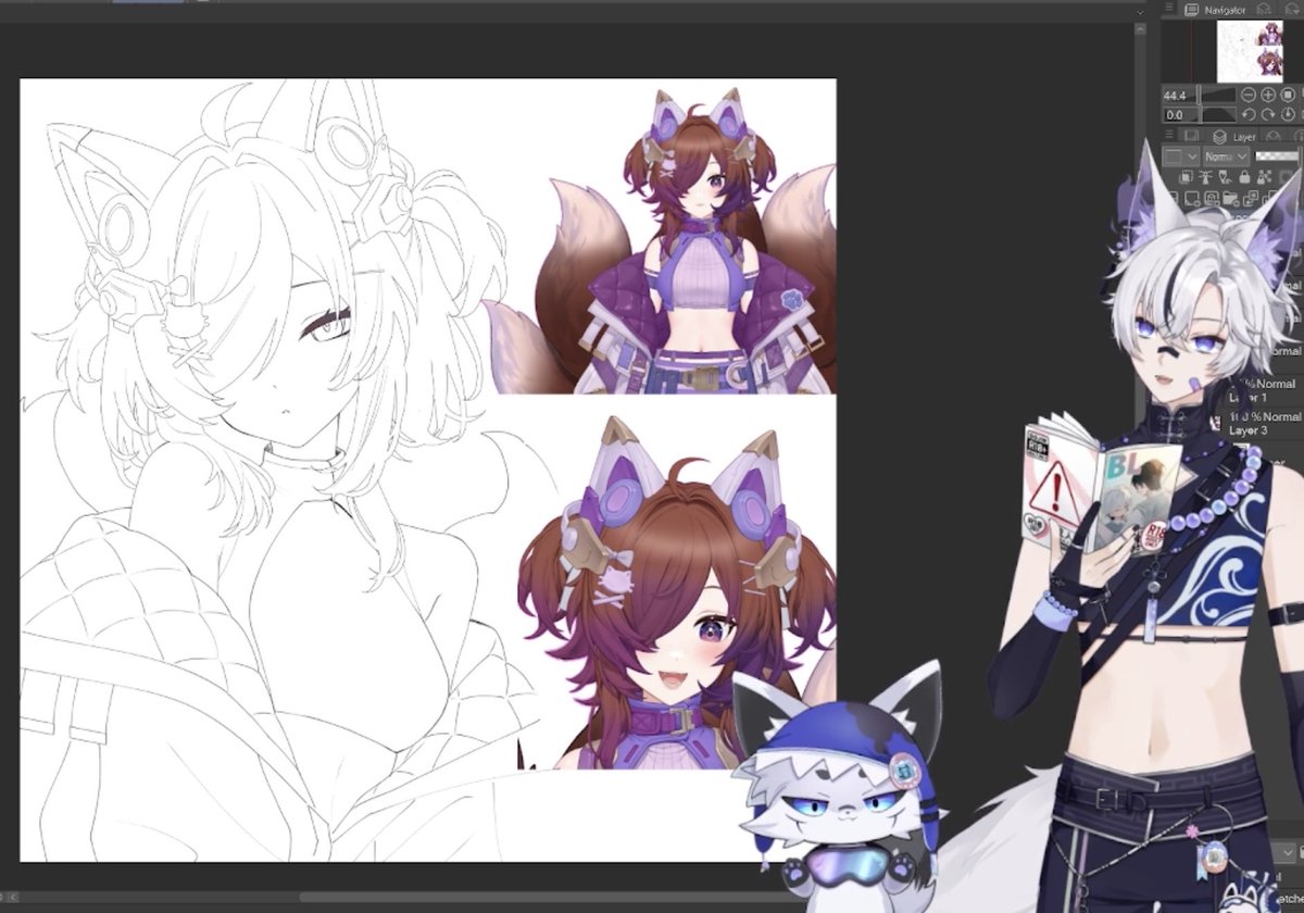 Tomoe_VT's tweet photo. From yesterday’s stream! I drew my viewers! 🎨✨

You wanna be drawn by me live?  
Follow me on the purple app & check the comments!  
I host raffles for logos, mascots, and Skeb-style art of your OC 🤲🏻💙

Please support real artists.  
I work so hard to create and connect, but it’s tough seeing what often goes viral.. 

My dream is to reach people who value the heart put into art—not just a trend.  
Your support means everything. Let’s grow a community that cares.
♡ + ↻ if you believe in artists like me! 🥹