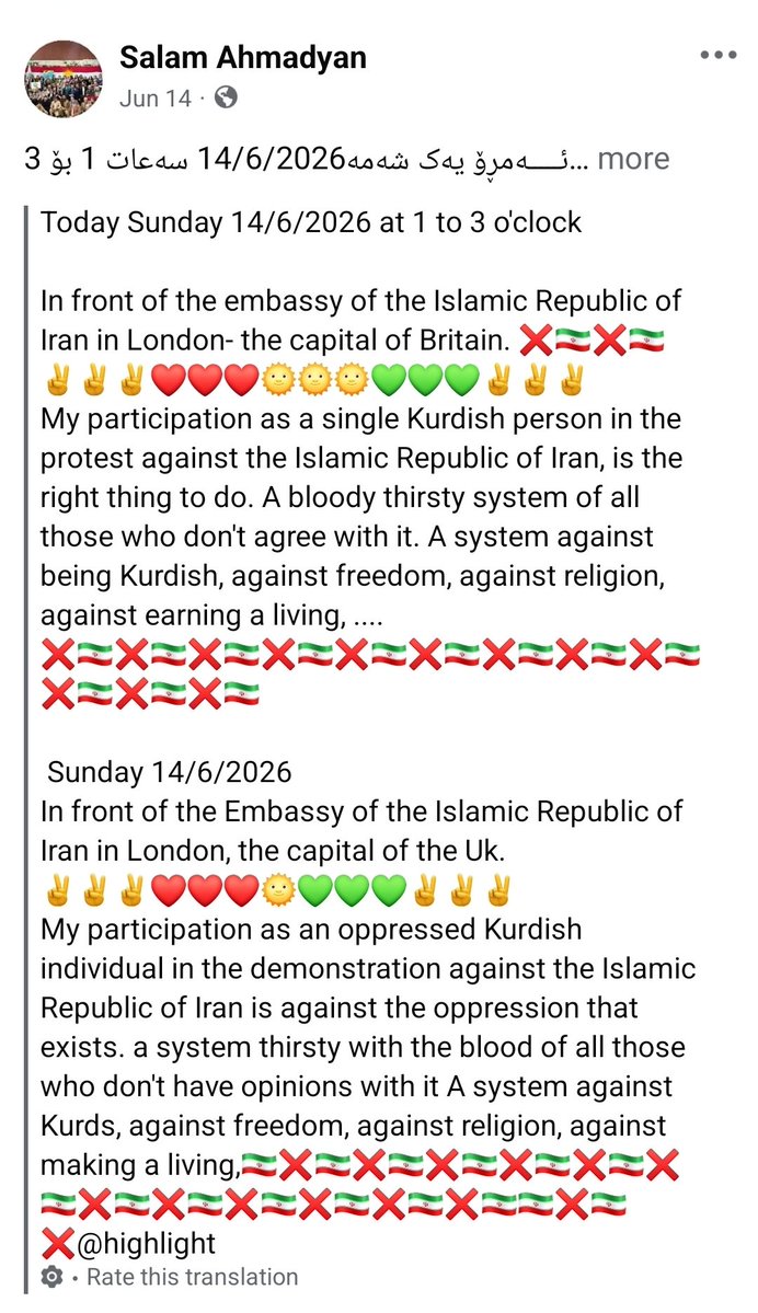 MB06925944's tweet photo. "Two Iranians charged in UK over attack plot. "

That is the headline we keep seeing. But what we aren't being told is much more concerning:

That Salam Ahmadyan, 36, of Liverpool  belonged to a group of Kurdish separatists.  
 https://t.co/rheYgmrDLp

#Kurdistan #Iran https://t.co/3NuxMdQhkw