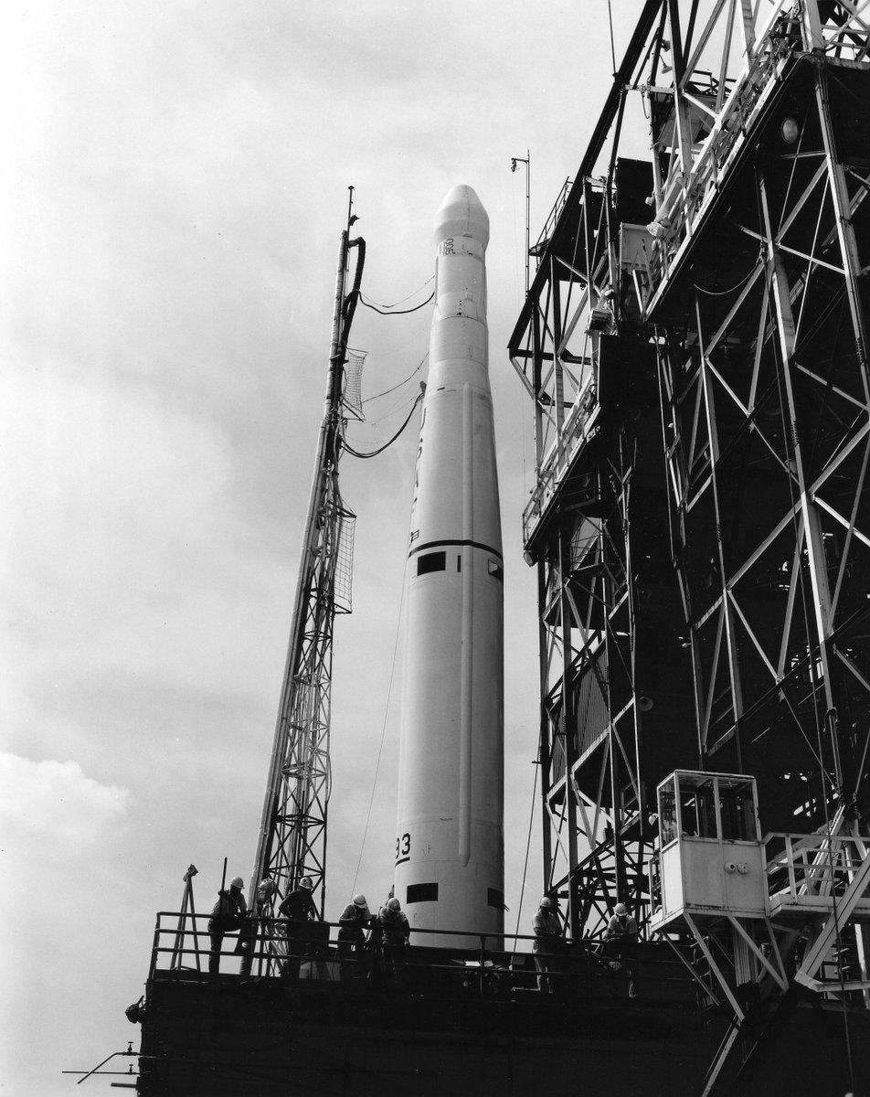 James_W_Draper's tweet photo. 66 years ago today, Courier 1B launched from Cape Canaveral, becoming the world’s first active repeater communications satellite. 

The mission also marked the 100th Thor-based launch. Thor later became the foundation of the Delta rocket family.

@ccspacemuseum https://t.co/dhVL9RzdUw