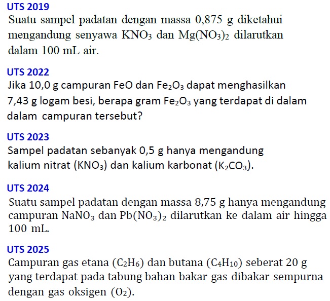 Dipanegara2's tweet photo. @ganesaspace Textbook dicoba juga,nder
kadang soal ujian diambil dari textbook (gambar 1&amp;2)

Tipe soal stoikiometri yg hampir tiap tahun ditanya:
campuran (gambar 3&amp;4)
Tinggal hitungan stoikionya mau ke tipe soal berkaitan massa, larutan (molaritas), redoks atau ke gas https://t.co/i7ykMFRtTD