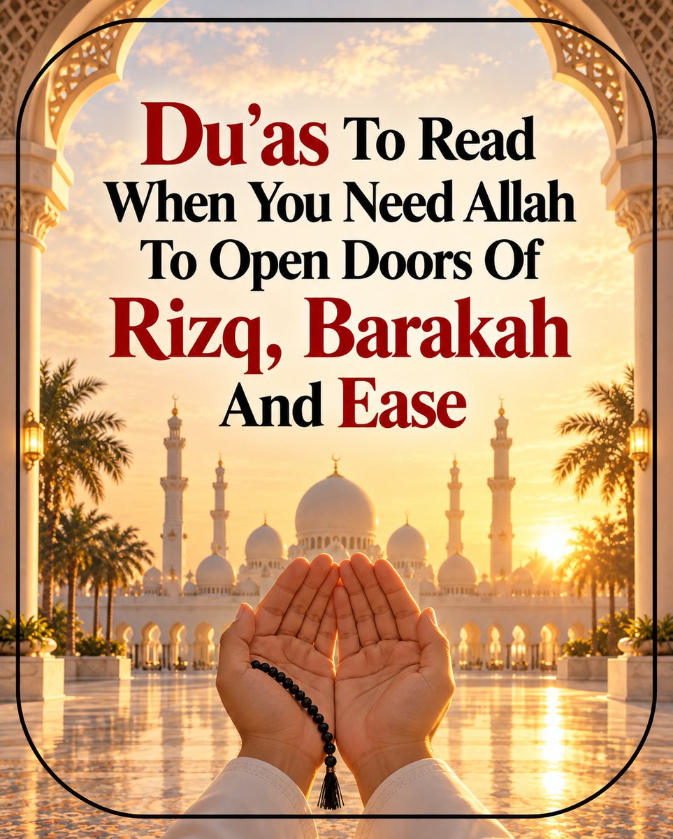 Mahdii365_'s tweet photo. Du'as To Read When You Need Allah To Open Doors Of Rizq, Barakah And Ease:

-Thread- https://t.co/GXpI4iXRYm