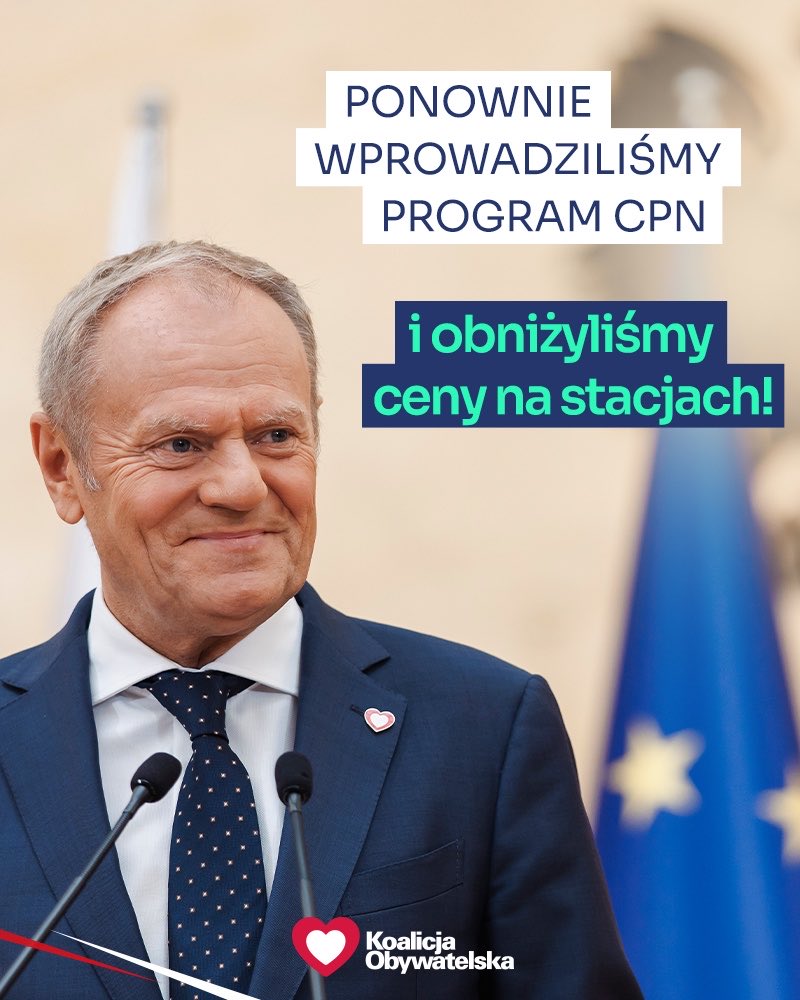 Obywatelska_KO's tweet photo. Tak jak obiecaliśmy, tak zrobiliśmy - reaktywowaliśmy program Ceny Paliwa Niżej i obniżyliśmy ceny paliw na stacjach❗️ https://t.co/fJKnAOUjFq