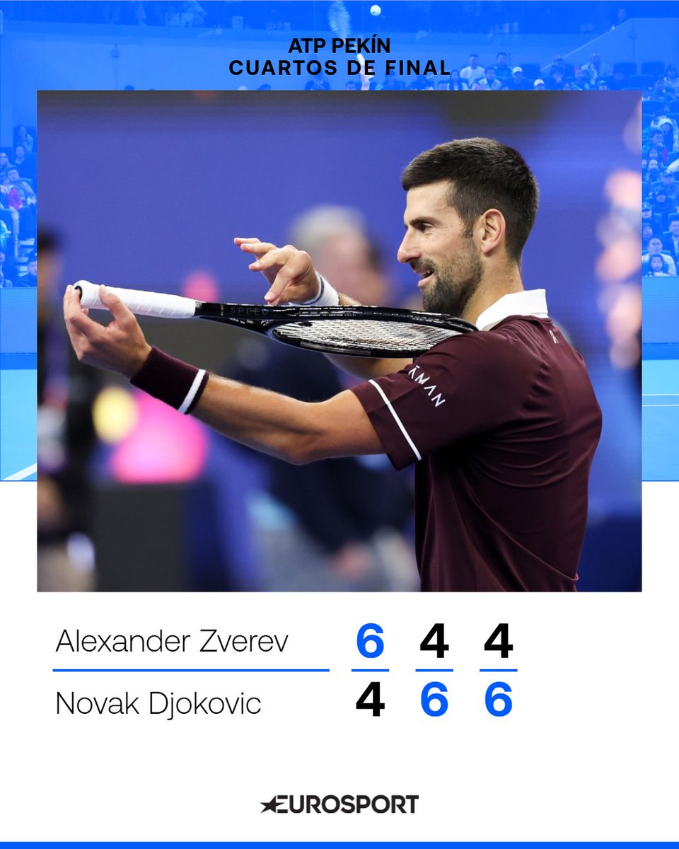 Eurosport_ES's tweet photo. 🐐 PODER 𝐈𝐋𝐈𝐌𝐈𝐓𝐀𝐃𝐎

🇷🇸 Don Novak Djokovic, señoras y señores: remontadón ante Alexander Zverev en uno de los mejores partidos a tres sets del año https://t.co/UmUVYy3OT0