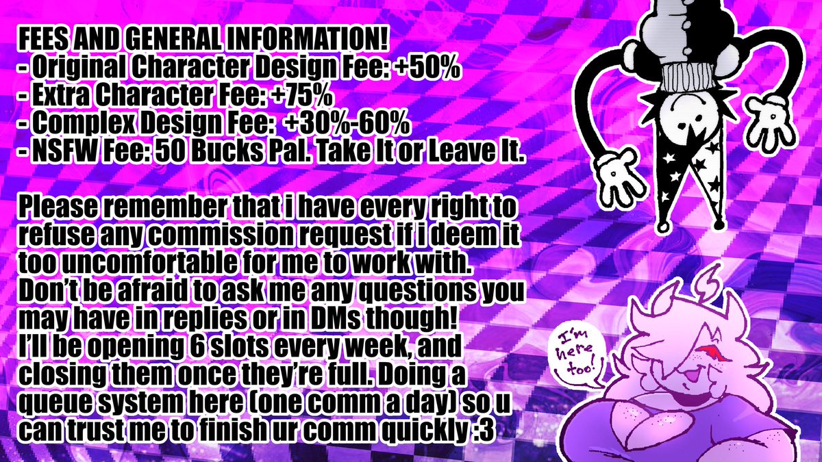 ToKnull's tweet photo. REVAMPED C0MM SHEET AGAIN HELLO MADE IT SIMPLER 

CLARIFICATIONS AND EXTRA INFO IN THE REPLIES https://t.co/5MwPISHCvr
