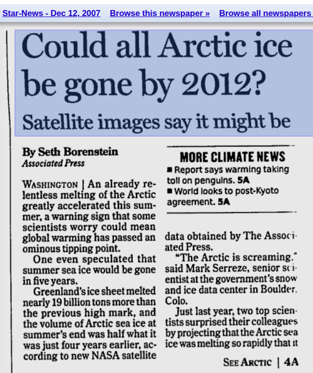 TonyClimate's tweet photo. Arctic sea ice extent has increased 37% since 2012, when climate scientists predicted the Arctic would be ice-free. 🤡🤡🤡

https://t.co/24Xy71Vaao

https://t.co/yOnSzOYc4d
https://t.co/YSvpZk7tC9 https://t.co/bfm3tuJvKc