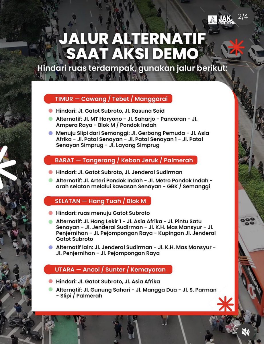 txtdrjkt's tweet photo. info turun aksi besok jaks.

stay safe dan berikut jalur alternatifnya🙏🏼 https://t.co/lDfAzyVZKa