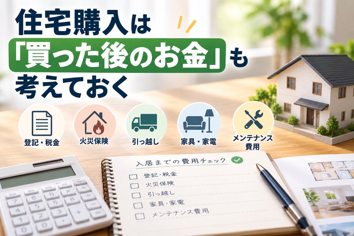 sumai_opinion's tweet photo. 住宅購入で意外と抜けやすいのが「住み始めてからの予算」です🏠

住宅ローン以外にも、
・固定資産税など
・火災保険
・修繕やメンテナンス
・家具・家電の更新
などの支出があります。

「買えるか」だけでなく、「買った後も無理なく暮らせるか」まで考えることが大切です。

#住宅購入 #資金計画 https://t.co/R8cyELlJA5