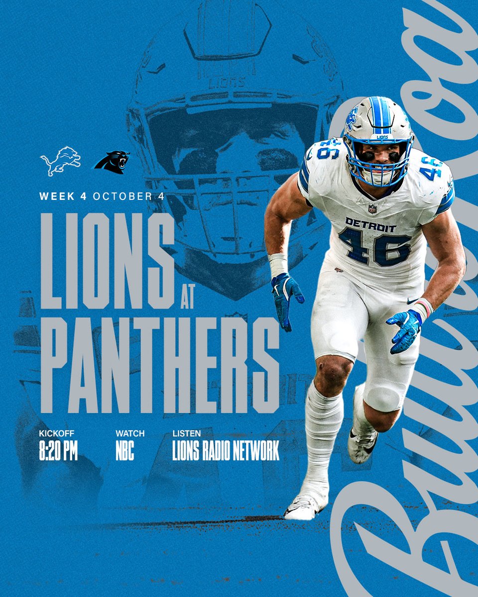 Lions's tweet photo. Primetime matchup https://t.co/c2U8WVas1W