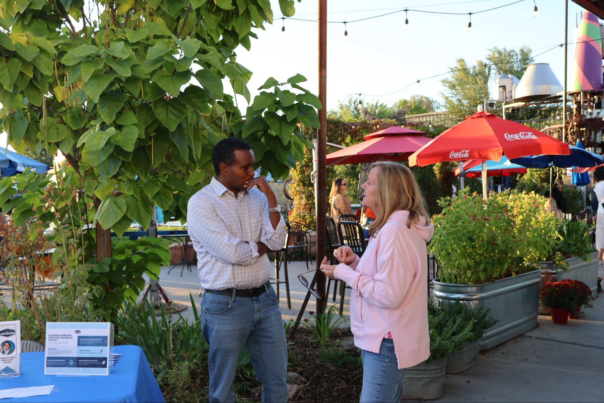 RepJoeNeguse's tweet photo. Grateful to The Lyric Cinema for hosting so many artists &amp; eclectic voices in our Fort Collins community — and for giving us the opportunity to host a “Congress on YOUR Corner” and visit with constituents across Larimer County! https://t.co/5hnKFate6V