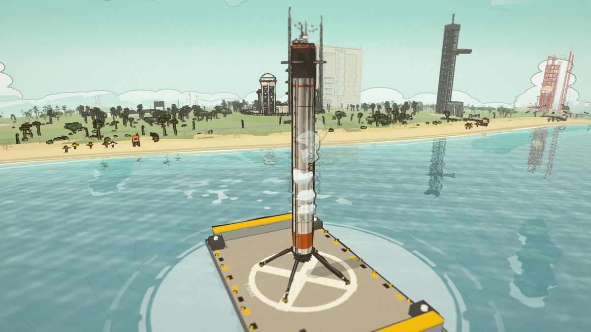 ponxwork's tweet photo. One more home.

From a drone behind the droneship, a landed booster stands on its legs with the whole cape on the horizon. https://t.co/AmRkuDieXW