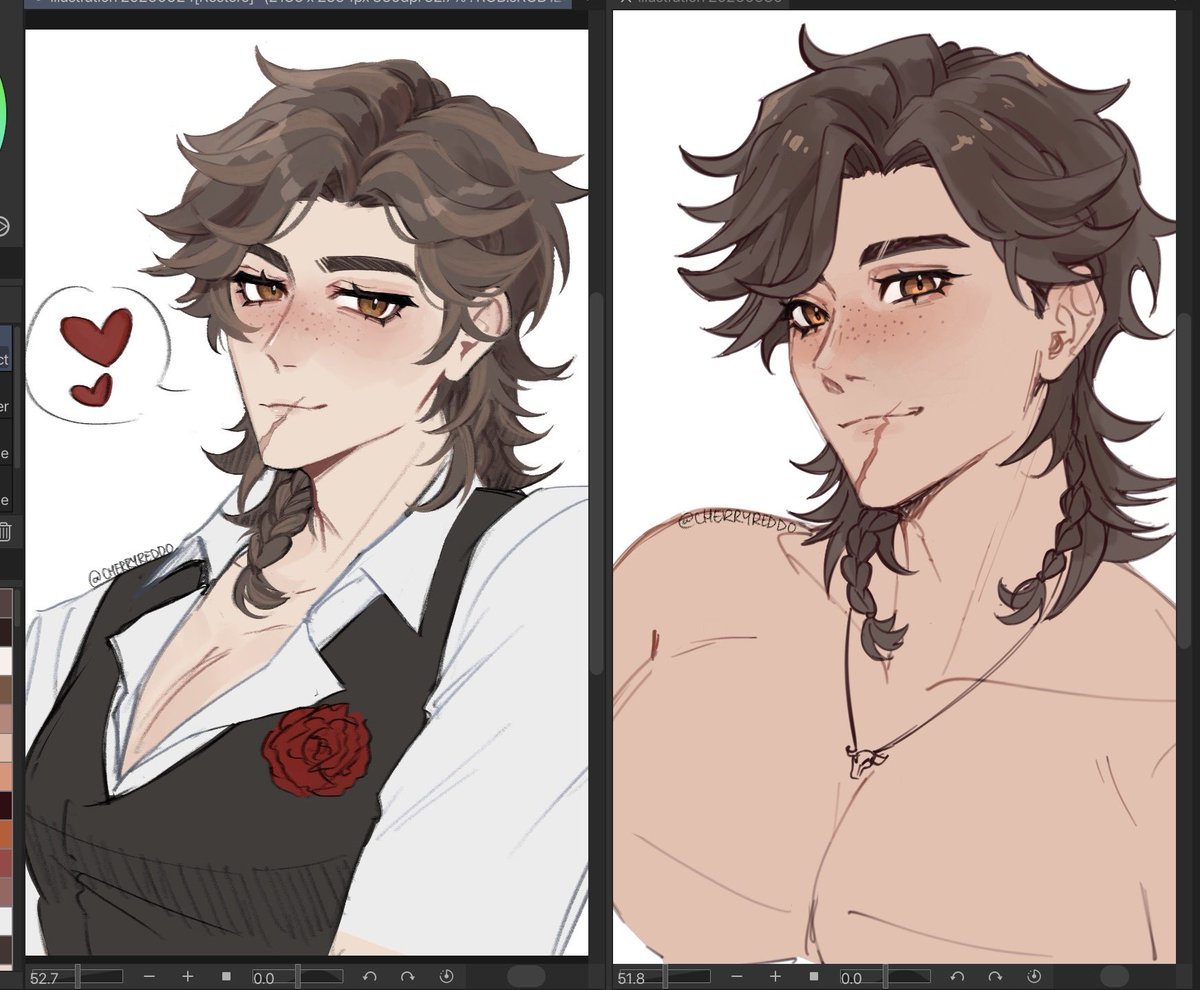cherryreddo's tweet photo. my style changes with every drawing 😭 https://t.co/Caq29Vxhl4