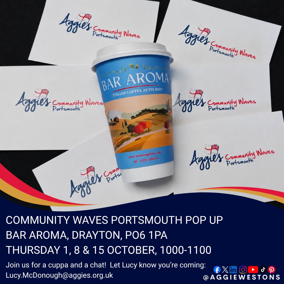 Aggie_Westons's tweet photo. ๐ New this week at Community Waves Portsmouth! ๐
โจ Craft with Colour โ Tuesday evening
โ Bar Aroma Pop-Up โ Thursday morning
Plus all your usual sessions! ๐
Check out the full timetable and come along โ weโd love to see you! ๐
#CommunityWaves #Portsmouth https://t.co/JuGnVaMvO7