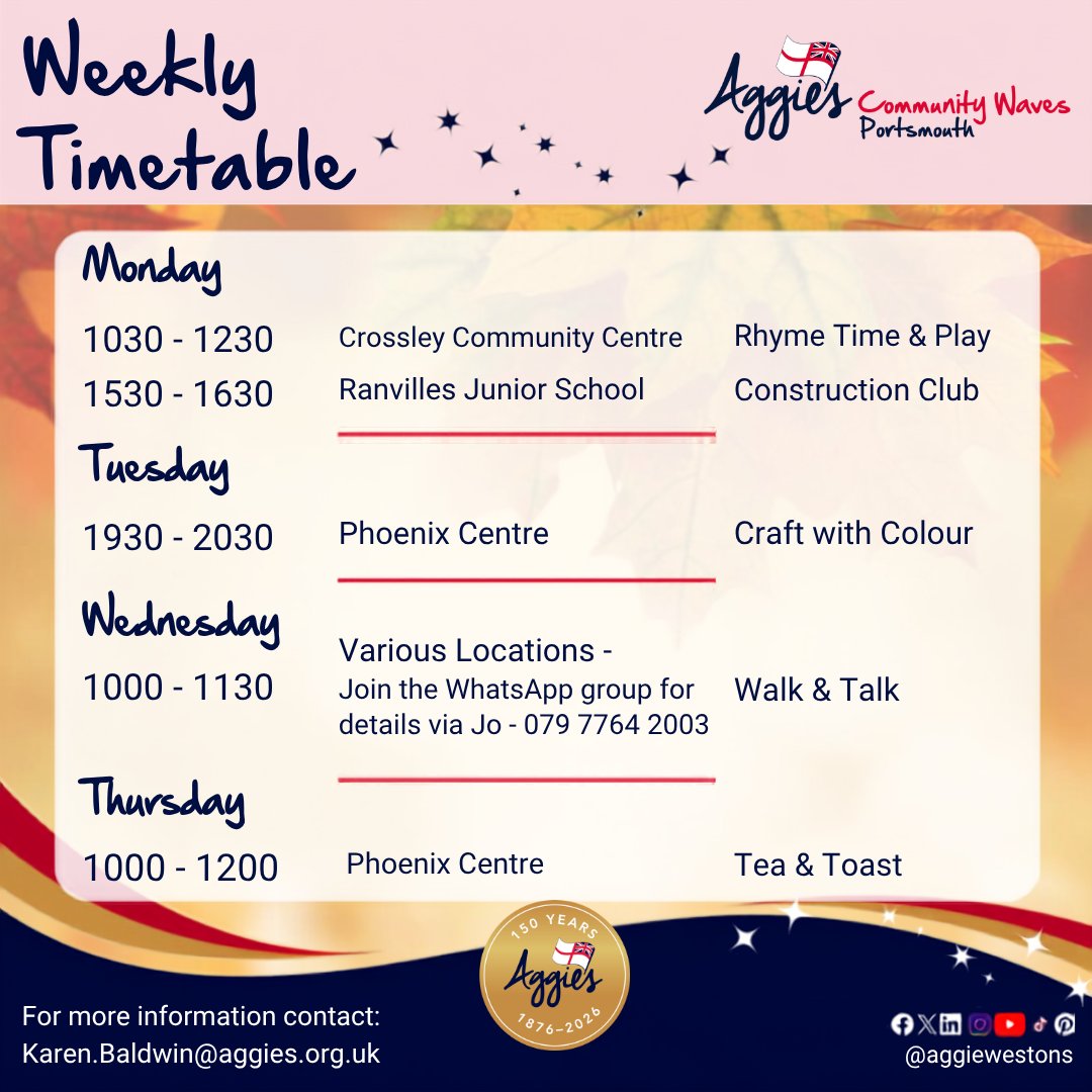 Aggie_Westons's tweet photo. ๐ New this week at Community Waves Portsmouth! ๐
โจ Craft with Colour โ Tuesday evening
โ Bar Aroma Pop-Up โ Thursday morning
Plus all your usual sessions! ๐
Check out the full timetable and come along โ weโd love to see you! ๐
#CommunityWaves #Portsmouth https://t.co/JuGnVaMvO7