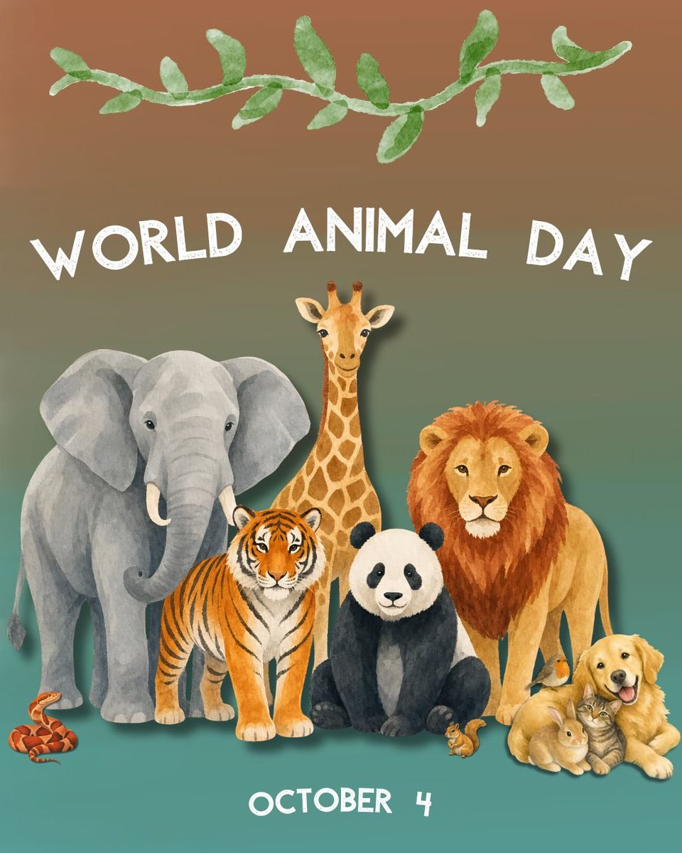 AnimalBehaviorC's tweet photo. Happy #WorldAnimalDay! 🐾 Adopt, volunteer, or just give your pet some extra love today. Every act of care counts. 💚 Ready to turn your love for animals into a career? We're here for that too at https://t.co/BBQA1JOpgy ✨ 

#AnimalBehaviorCollege #AnimalLovers #AdoptDontShop https://t.co/H668wsNpnz