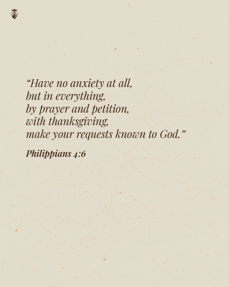 CarmelitesOCD's tweet photo. Have no anxiety at all, but in everything, by prayer and petition, with thanksgiving, make your requests known to God.
Philippians 4:6
#ScriptureSunday https://t.co/WSCCdMWYnP
