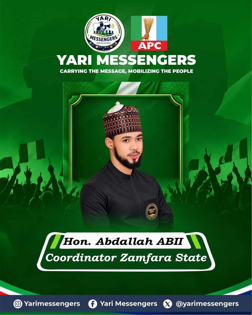 Yarimessengers's tweet photo. Introducing the Yari Messengers State Coordinators across the 19 Northern States, including the Federal Capital Territory (FCT).

As we continue to strengthen our structures and expand our reach across Northern Nigeria, we are proud to present the dedicated leaders coordinating https://t.co/wCtdsrGT9H
