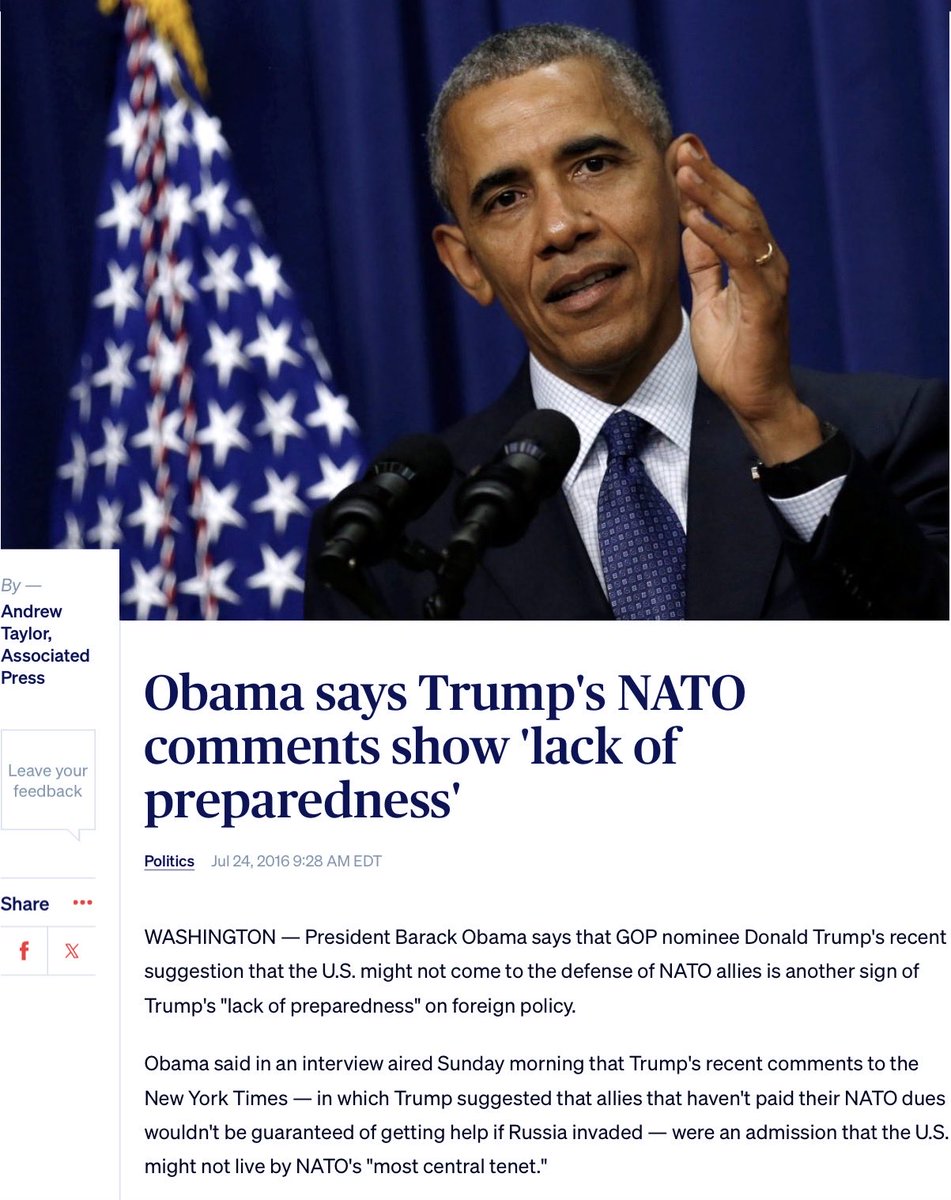 CeoCozyheART17's tweet photo. @DenyTheMark2020 @realDonaldTrump @GenFlynn @Bayer Found this tweet also from @realDonaldTrump in 2012 to @BarackObama referring to @NATO and Chicago and his story in 2016 July. He obviously been watching the losers a long, long time looking back. God bless him. 🧺🍞 https://t.co/4f2bCZg4rJ