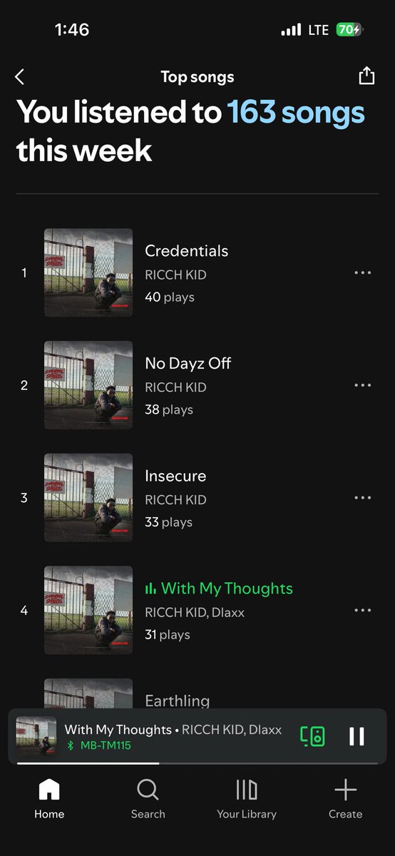 yngking1_'s tweet photo. Listening stats for the week on @Spotify
@Ricch_rich7 Some where in the streets album got me on lockdown 💆🏻♂️
This album is a pure revolution 😮💨 The best album in Gh 🇬🇭 Now 🔥
https://t.co/X6YvNCLSVk
#SOMEWHEREINTHESTREETS https://t.co/QkVQHSspsm